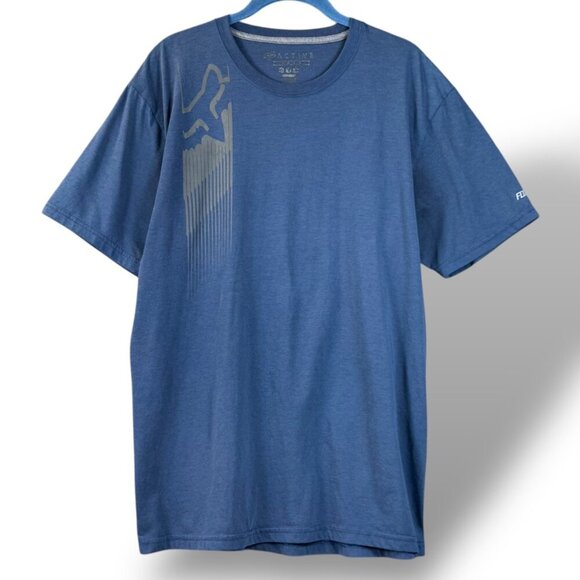 Fox Tech Racing Active T-Shirt Mens Size XL Blue Premium Graphic Logo Motocross - Picture 1 of 10